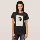 T-shirt Noir orphelin | Rachel - croquis chic de clone (Devant entier)