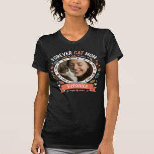T-Shirt noir personnalisé pour maman de chat "Phot