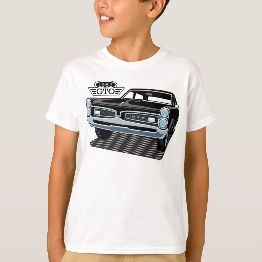 T-shirt Noir Pontiac GTO 1967 (Devant)