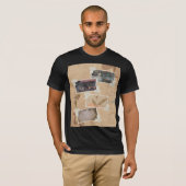 T-shirt noir pour hommes (Devant entier)