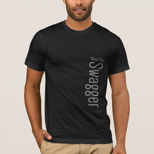 T-shirt noir pour hommes (Devant)