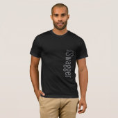 T-shirt noir pour hommes (Devant entier)