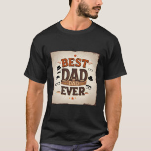 T-shirt noir pour papa - Meilleure Fête des pères 