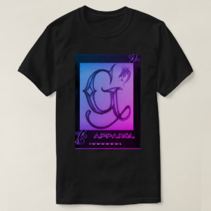 T-shirt noir, pourpre, et rose de G/Apparel