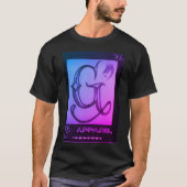 T-shirt noir, pourpre, et rose de G/Apparel (Devant)