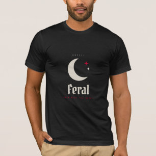 T-Shirt Noir Premium Feral Moon Run With the Dogs