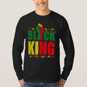 T-shirt Noir roi Noir Mois de l'Histoire Mens Afrique Amér