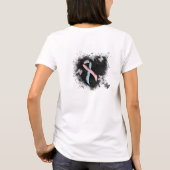 T-shirt Noir rose et bleu clair Ribbon Sensibilisation Gru (Dos)