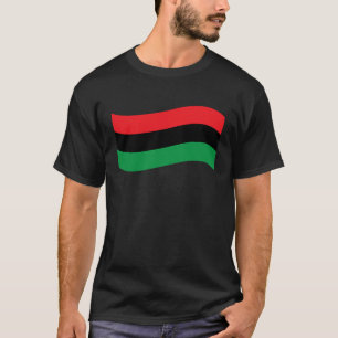 T-shirt Noir Rouge Et Vert Panafricain Drapeau Noir Histoi
