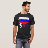 T-shirt noir Russie Football (Devant entier)