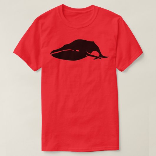 T-shirt Noir simple sur baleine blanche 9 (Design devant)