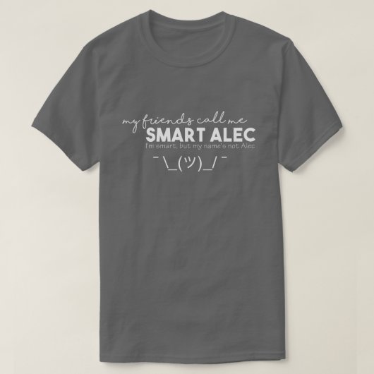 T-shirt noir Smart Alec (Design devant)