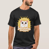 T-shirt noir "Sunshine Snuggles" (Devant)