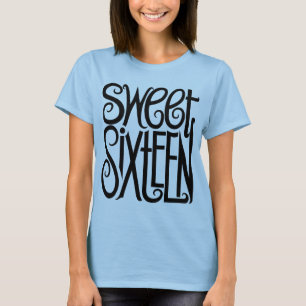 T-shirt noir Sweet sixteen