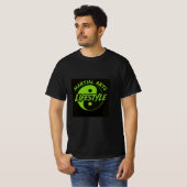 T-SHIRT NOIR T AVEC NEON GREEN LETTRE MARTIAL (Devant entier)