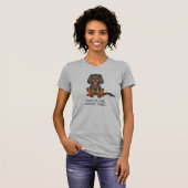 T-shirt Noir & Tan Cavalier King Charles Spaniel & Texte (Devant entier)