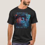 T-shirt noir tech Quantum Eye pour hommes (Devant)