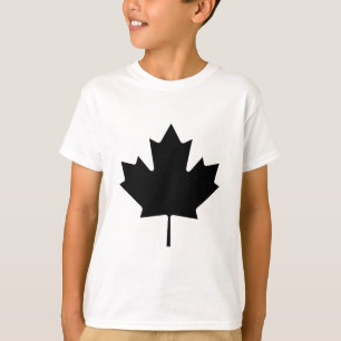 T-shirt Noir Transp de feuille d'érable les cadeaux de