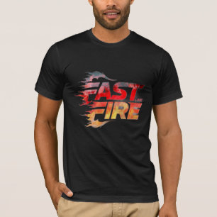 T-Shirt Noir Typographie Course Rapide Pour Hommes