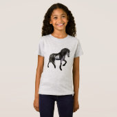 T-shirt noir Unciorn (Devant entier)