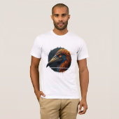 T-shirt noir unique Eagle Desi (Devant entier)