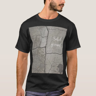 T-shirt noir unisexe en béton souterrain