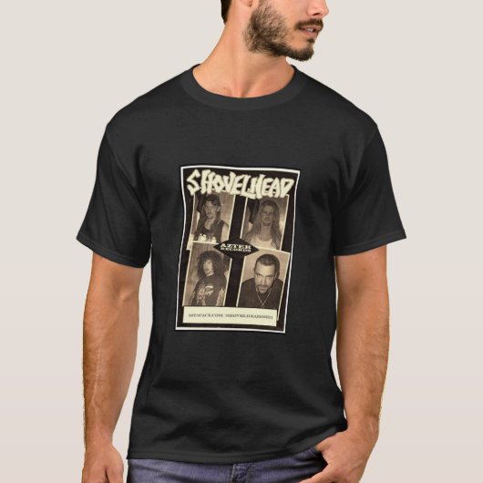 T-shirt noir VINTAGE de Shovelhead (Devant)
