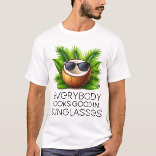T-shirt Noix de coco en lunettes de soleil - Journée inter