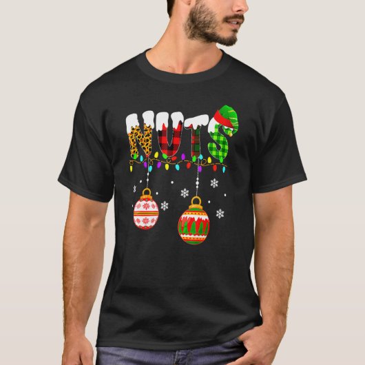 T-shirt Noix de poitrine Couples Noisettes de Noël Match a (Devant)