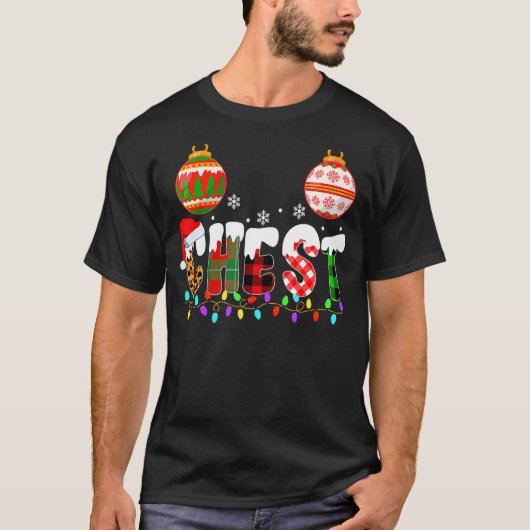 T-shirt Noix de poitrine Couples Noisettes de Noël Match a (Devant)