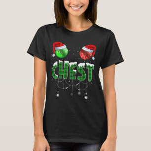 T-shirt Noix de poitrine Noël Couple assorti Châtaignes