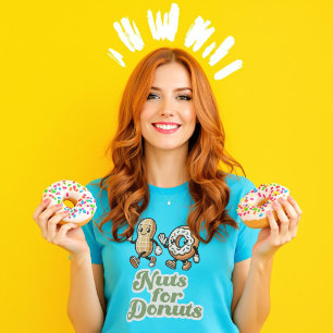 T-shirt Noix pour beignets Retro Punny cadeau pour beignet