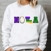 T-shirt NOLA Louisiana Mardi Gras violet, vert et or