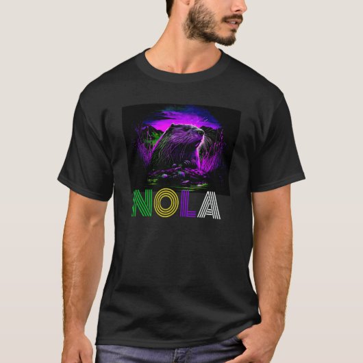 T-shirt Nola Saying New Orleans Mardi Gras Nutria Rat 3 (Devant)