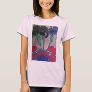 T-shirt Nolde - Irises Noires et Tulipes Rouges