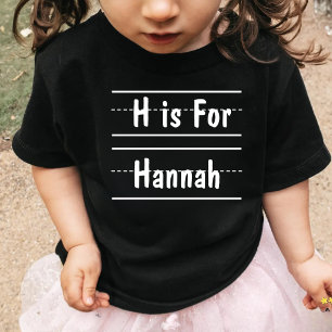 T-shirt Nom alphabet personnalisé Premier jour du cadeau p