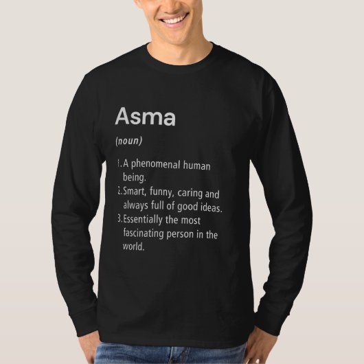T-shirt Nom Asma Définition Drôle Dictionnaire (Devant)