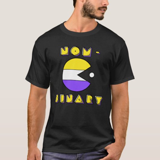 T-shirt Nom Binary Pride Non Binary Flag Retro Gaming (Devant)