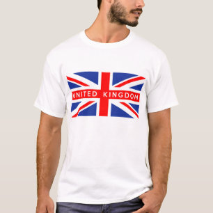 T-shirt nom britannique des textes de pays de drapeau du