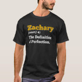 T-shirt Nom cadeau Zachary Nom personnalisé Anniversaire N (Devant)