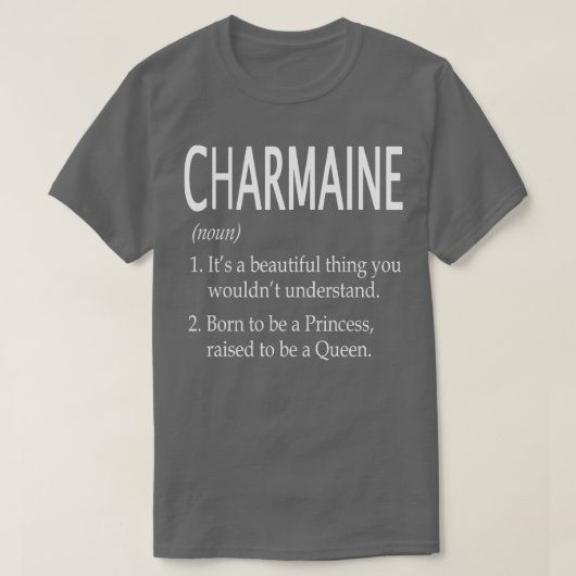 T-shirt Nom Charmaine Cadeau (Design devant)