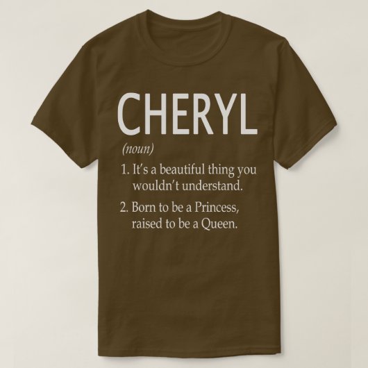 T-shirt Nom Cheryl Don 148 (Design devant)