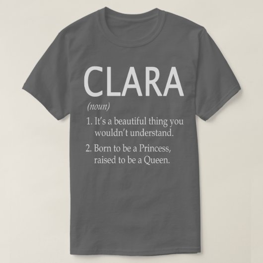 T-shirt Nom Clara Cadeau (Design devant)