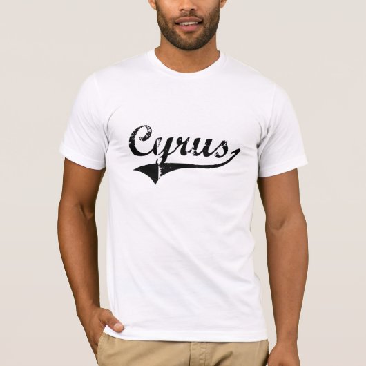 T-shirt Nom classique de style de Cyrus (Devant)