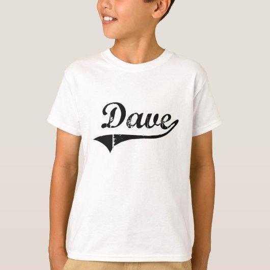 T-shirt Nom classique de style de Dave (Devant)