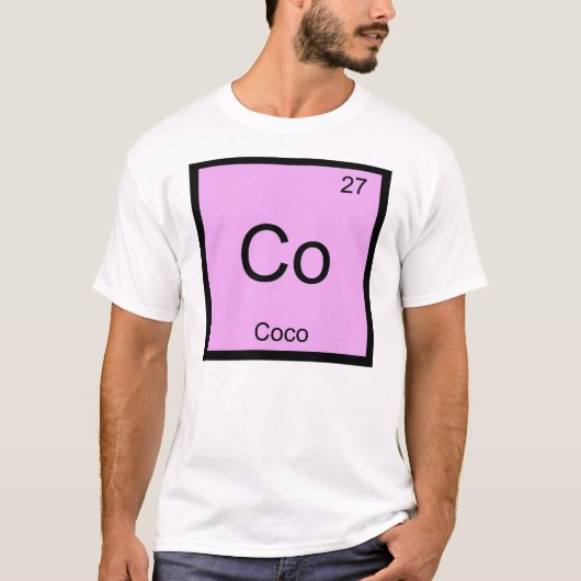 T-shirt Nom Coco Chimie Élément Tableau Périodique (Devant)