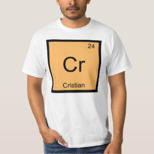 T-shirt Nom Cristian Chimie Élément Tableau périodique