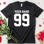 T-shirt Nom customisé Numéro Cadeau Ventilateur Sport pers<br><div class="desc">Nom customisé Numéro Cadeau Ventilateur Sport personnalisé T-shirt</div>