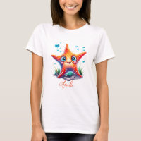 Nom customisé Souriant Orange Starfish Lover Cadea