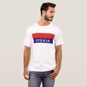 T-shirt nom cyrillique russe des textes de pays de drapeau (Devant entier)